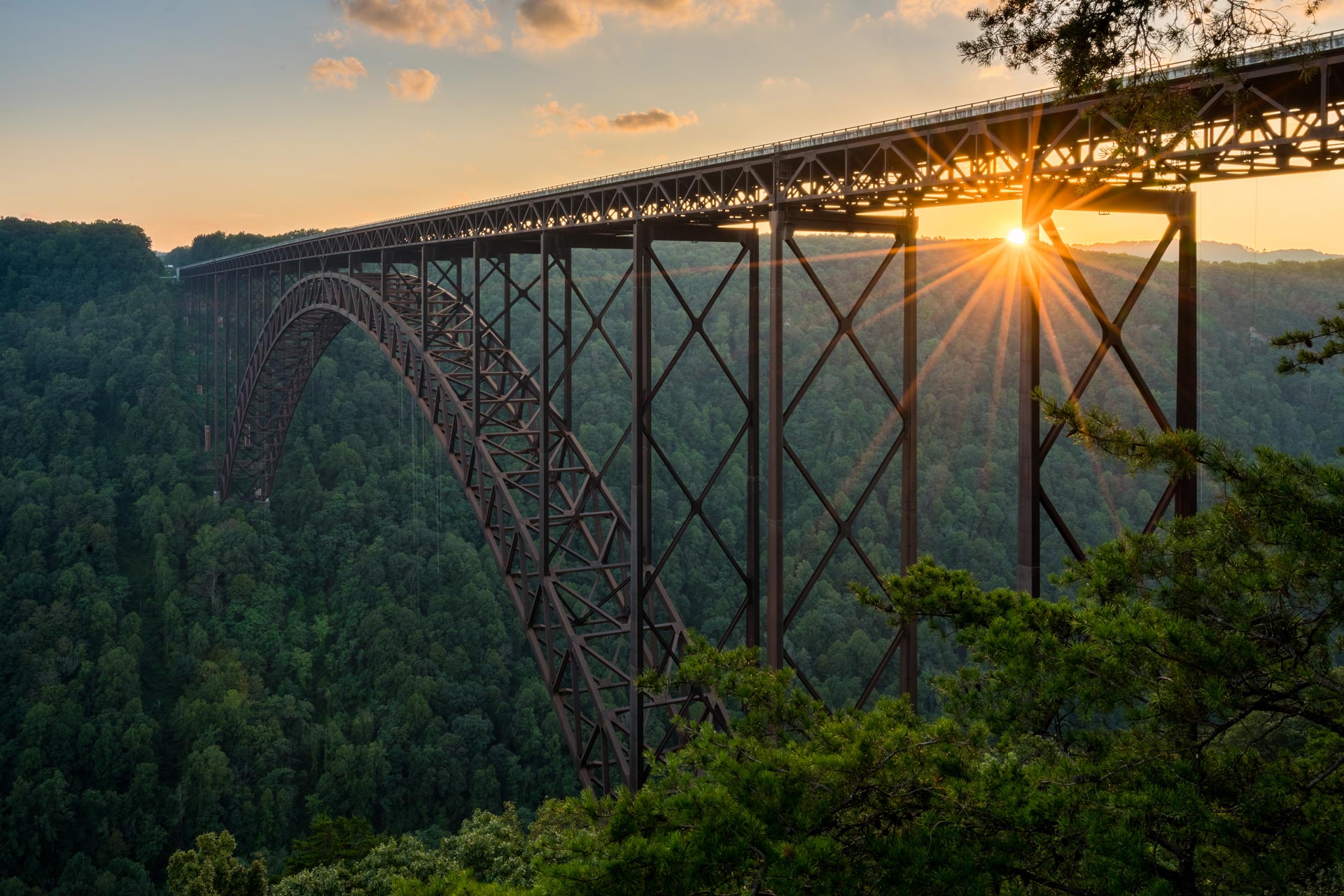 New River Gorge Bridge aerial view
